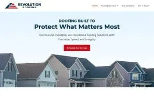Revolution Roofing of Conway website