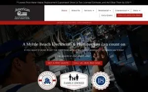 American Electric And Plumbing website