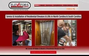 Elevators Plus website