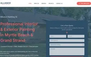 Alliance Painting SC website