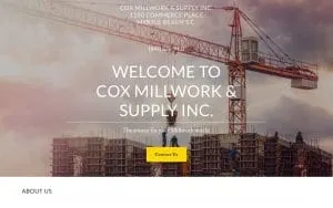 Cox Millwork & Supply Inc website