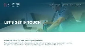 Kintinu Telerehab website