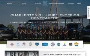 Transform Charleston Roofing, Siding & Gutters website