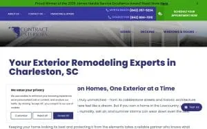 Contract Exteriors of Charleston website