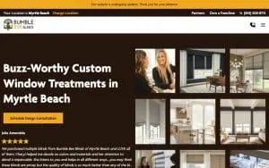 Bumble Bee Blinds of Myrtle Beach website