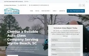 Crystal Clear Auto Glass of Myrtle Beach website