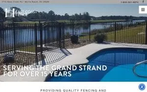 East Coast Fence of Myrtle Beach website
