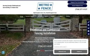 Metro Fence Inc website