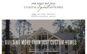 Coastal Signature Homes website