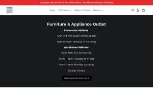 Furniture Appliances Outlet, Myrtle Beach website
