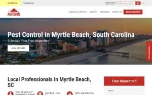 Dodson Pest Control of Myrtle Beach website