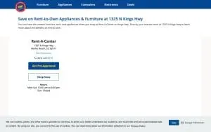 Rent-A-Center of Myrtle Beach website