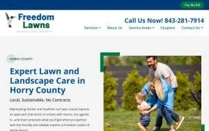 Freedom Lawns of Myrtle Beach website