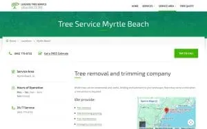 Leaders - Tree Service - Myrtle Beach website