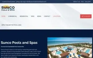 Sunco Pools & Spas website