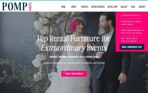 Pomp Parties website