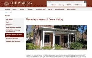 Macaulay Museum of Dental History website