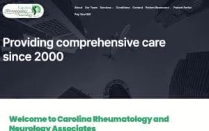 Carolina Rheumatology and Neurology Associates website