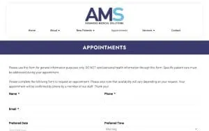 Advanced Medical Solutions website