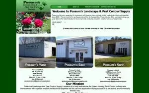 Possum's Landscape & Pest Control Supply of Charleston website