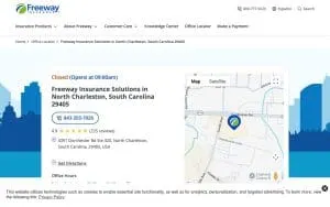 Freeway Insurance of North Charleston website