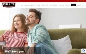 Bill's Heating & Air Conditioning website