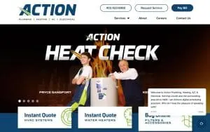 Action Plumbing, Heating, A/C & Electrical website