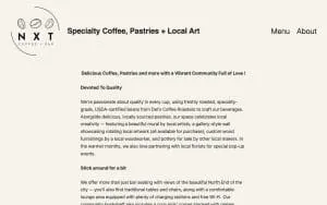 NXT Coffee Bar website