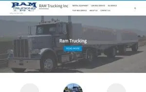 RAM Trucking Inc of Cheyenne website