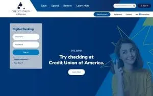 Credit Union of America website