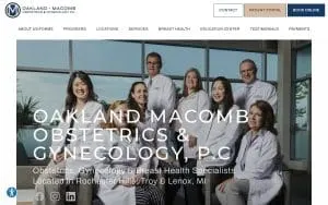 Oakland Macomb Obstetrics & Gynecology, P.C. of Auburn Hills website