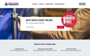 Devon Self Storage Camden, New Jersey website