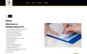 Notable Notary NY website