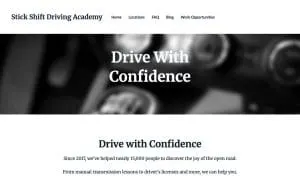 Stick Shift Driving Academy of North Bay Shore website