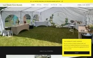 Last Minute Party Rentals website