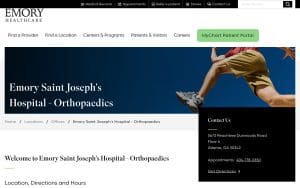Emory Saint Joseph's Hospital - Orthopaedics