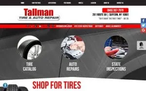 Tallman Tire & Auto Repair website