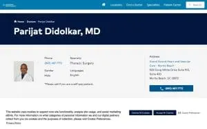 Parijat Didolkar, MD website