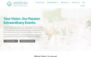 American Party Rentals of Durham website