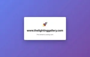 The Lighting Gallery website