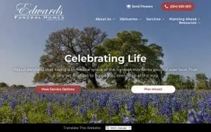 Edwards Funeral Home & Cremations Inc website