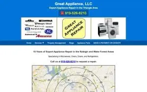 Great Appliance, LLC website