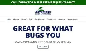 Advantage Pest Control of West Fargo website