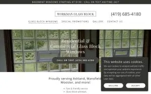 Workman Glass Block - Ashland website