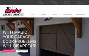 Magic Garage Door of Ashland website