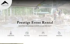 Prestige Event Rental, llc website