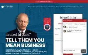Gervelis Law Firm Ohio Personal Injury Attorneys of Boardman website