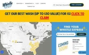 Whistle Express Car Wash of Brunswick website