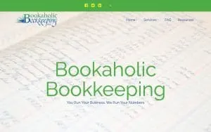 Bookaholic Bookkeeping website