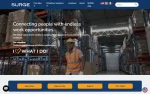 SURGE Staffing of Circleville website